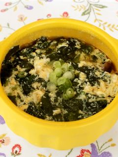 レンジでクイック!わかめ玉子スープ-レシピのメイン写真