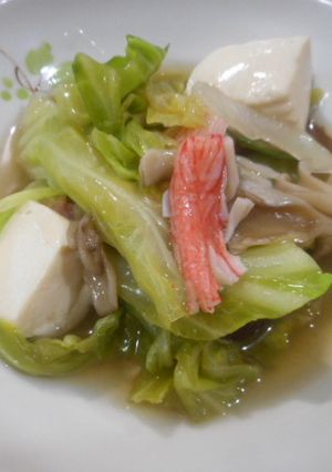 キャベツときのこのあんかけ煮-レシピのメイン写真