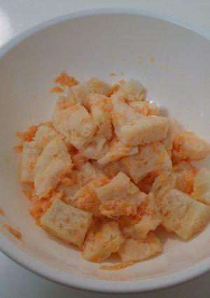 にんじんスープのひたパン☆離乳食-レシピのメイン写真