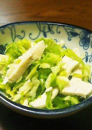 レンジで簡単！蒸し鶏＆春キャベツ-レシピのメイン写真