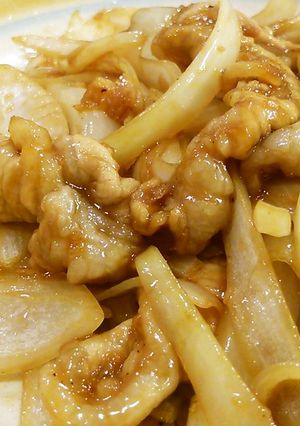 こめ豚ロースでだし醤油にんにく炒め。-レシピのメイン写真