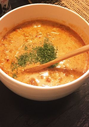 ミートソースでロールキャベツ風豆乳スープ-レシピのメイン写真