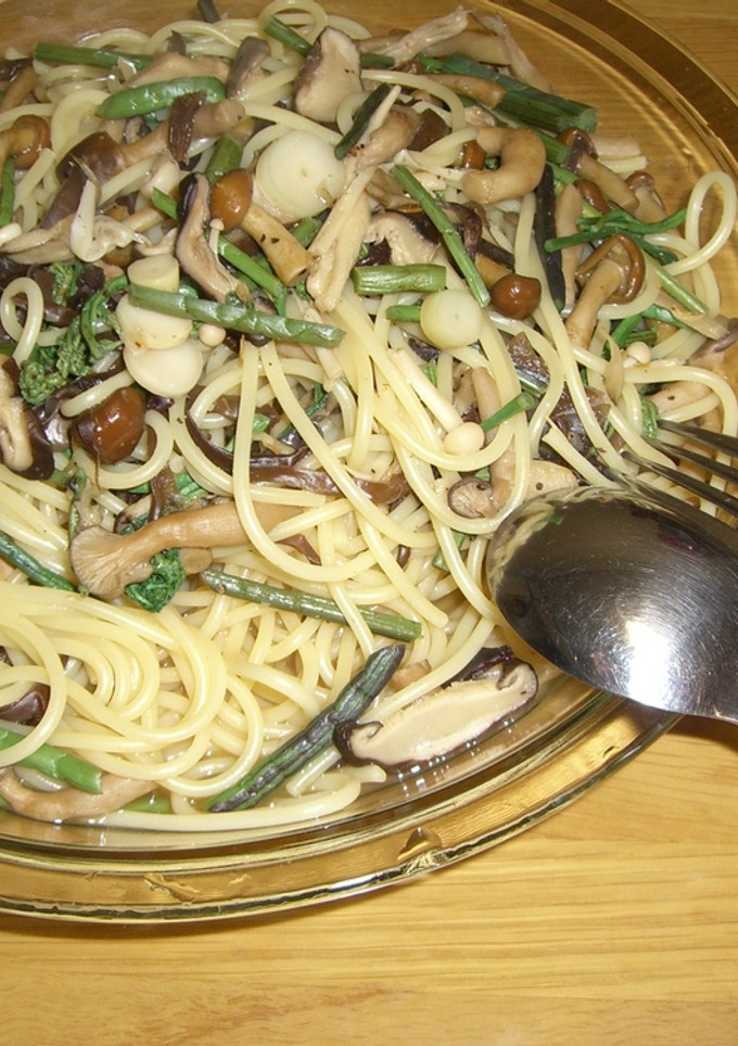 きのこと山菜の和風パスタ-レシピのメイン写真