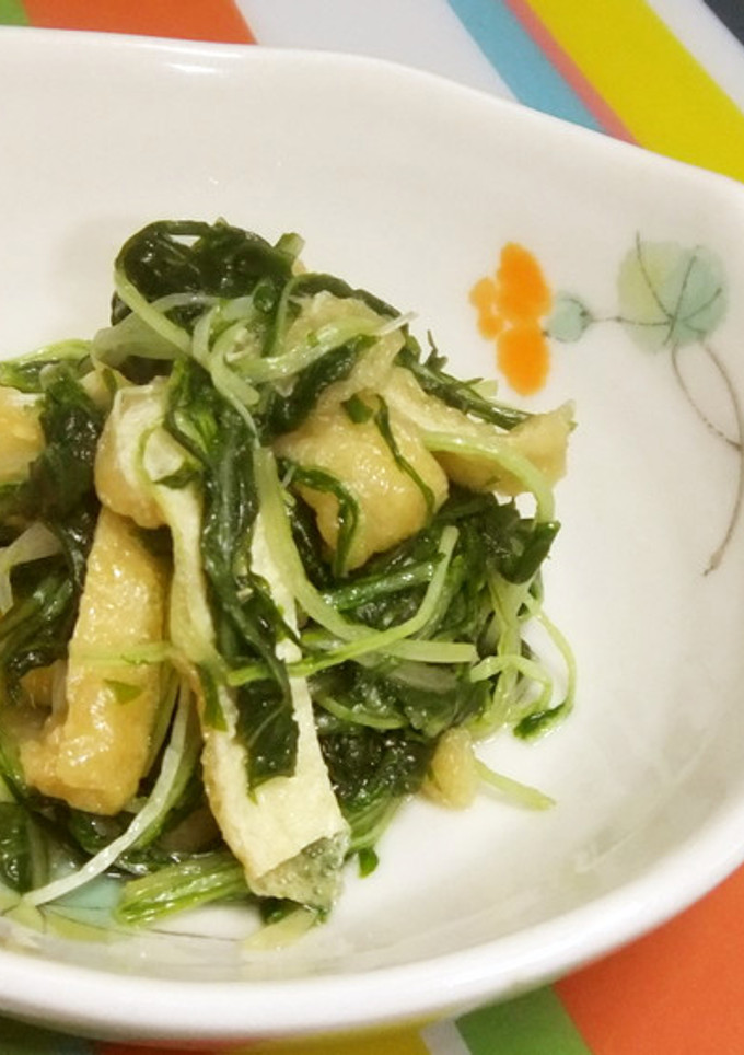 水菜と油揚げの炒め煮-レシピのメイン写真