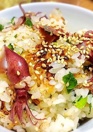 菜の花とホタルイカの炊き込みごはん♡-レシピのメイン写真
