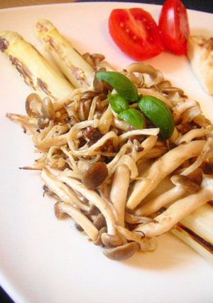 *焼き白アスパラガス*きのこソテー添え-レシピのメイン写真