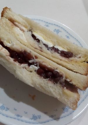 あずきとクリームチーズのトーストサンド-レシピのメイン写真