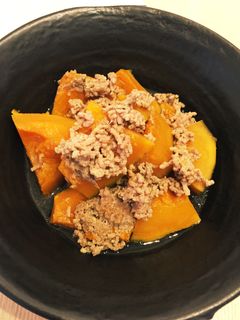 〜炊飯器レシピ④〜かぼちゃと挽肉の煮物-レシピのメイン写真