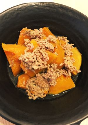 〜炊飯器レシピ④〜かぼちゃと挽肉の煮物-レシピのメイン写真