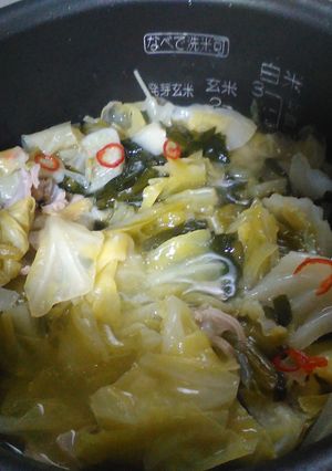 【パレオダイエット】炊飯器で塩モツ鍋-レシピのメイン写真