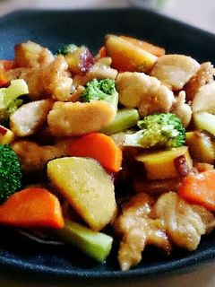 鶏肉と彩り野菜の甘辛炒め-レシピのメイン写真