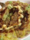 トロけるアボカド♪納豆お好み焼き