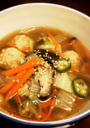 簡単(・ω・)生姜のきいた肉だんごスープ-レシピのメイン写真