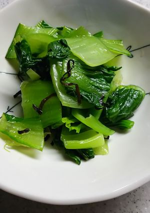 塩昆布の底の粉を有効利用！おひたし-レシピのメイン写真