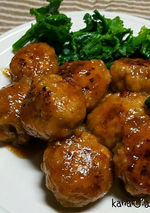 かさ増しふわふわʚɞ肉団子(味噌だれ)-レシピのメイン写真