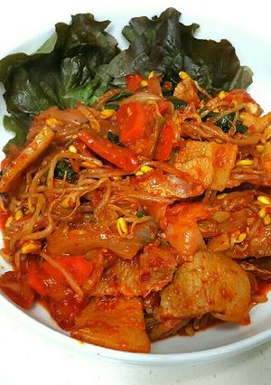 簡単！韓国のモヤシ焼肉（콩나물 불고기）-レシピのメイン写真
