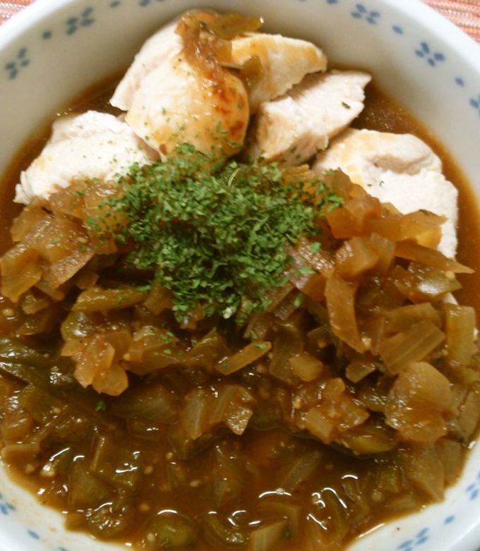 鶏むね肉に！ピーマンのウイスキーソース♪-レシピのメイン写真