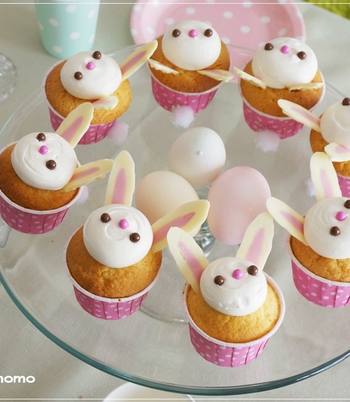 イースター☆うさぎカップケーキ イースターカップケーキの作り方 | Easter Cupcakes Recipe