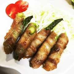 รูปของ 失敗無し♡豚バラとアスパラの肉巻き♡