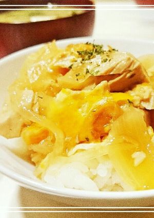 ランチ☆自家製ノンオイルツナでツナたま丼-レシピのメイン写真