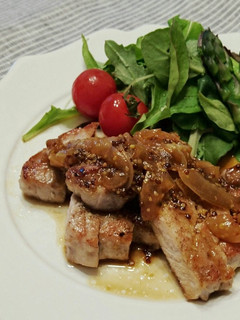 豚肉のソテー~粒マスタードソースがけ~-レシピのメイン写真