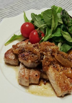 豚肉のソテー～粒マスタードソースがけ～-レシピのメイン写真