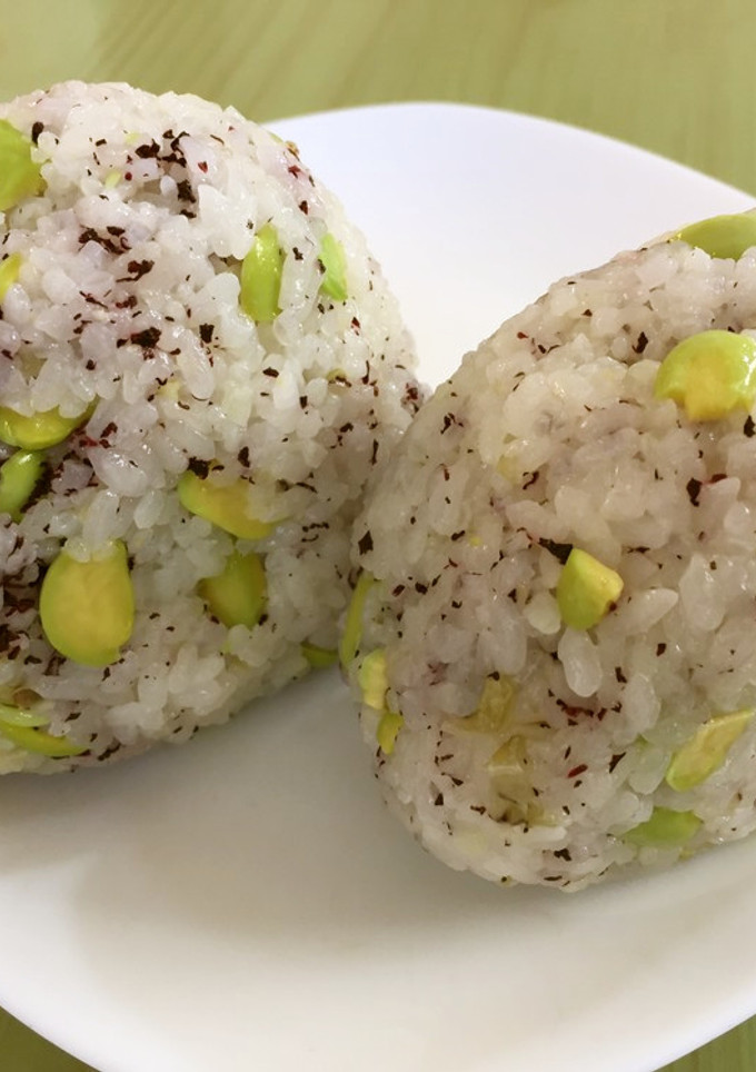 ☆枝豆 ゆかり 味噌 おにぎり-レシピのメイン写真