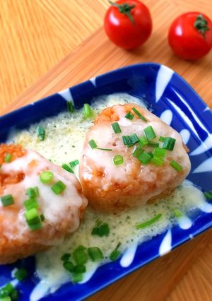 朝から香ばし＊焼きおにチーズぶっかけネギ-レシピのメイン写真
