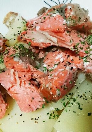 鮭のレンジ蒸し-レシピのメイン写真