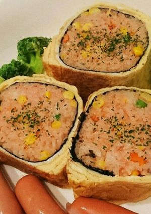 ロールオムライス☆手巻き風☆卵焼き簡単☆-レシピのメイン写真