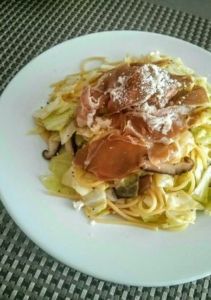 おうちでイタリアン！生ハムキャベツパスタ-レシピのメイン写真