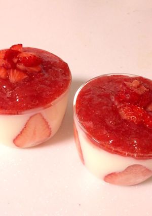 家事えもん いちごのとろける牛乳プリン-レシピのメイン写真