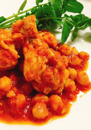 手羽元とひよこ豆のトマト煮-レシピのメイン写真
