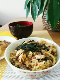 サンマと大豆の炊き込みごはん-レシピのメイン写真