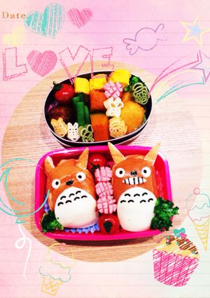 サンドイッチ可愛いお弁当トトロキャラ弁-レシピのメイン写真