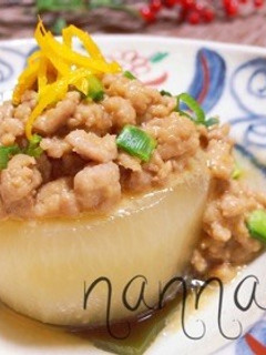 ふろふき大根〜肉味噌のせ(*´艸`*)-レシピのメイン写真