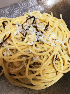 しらすと塩昆布のスパゲティ-レシピのメイン写真