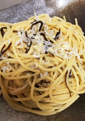 しらすと塩昆布のスパゲティ-レシピのメイン写真