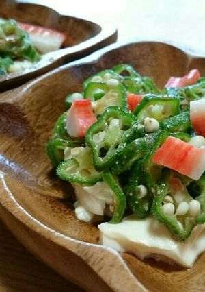 ⭐オクラと豆腐の簡単サラダ⭐-レシピのメイン写真
