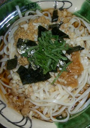 乗っける茸～大葉納豆うどん-レシピのメイン写真