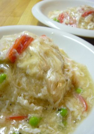 卵白でふわふわあんかけチャーハン-レシピのメイン写真