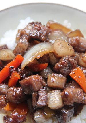 いちごジャムで簡単　豚の照り焼き丼-レシピのメイン写真
