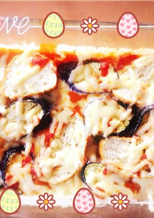 なすと残りミートソースのパンチーズ焼き-レシピのメイン写真