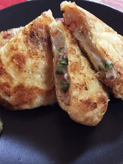 油揚げですり身やつみれを挟み焼き-レシピのメイン写真