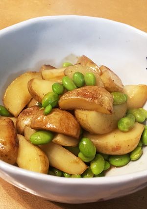 じゃがいもと枝豆のめんつゆ炒め-レシピのメイン写真