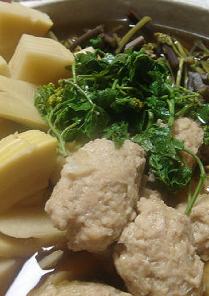 たけのこと鶏だんごの煮物-レシピのメイン写真