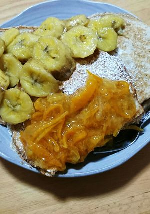 全粒粉ホットケーキinバナナソテー-レシピのメイン写真