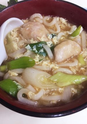 葉玉ねぎとササミのとろ〜りおうどん-レシピのメイン写真