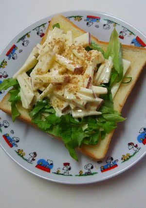 りんごサラダのさっぱりトースト-レシピのメイン写真