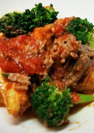 ブロッコリーと油揚げのトマト煮-レシピのメイン写真